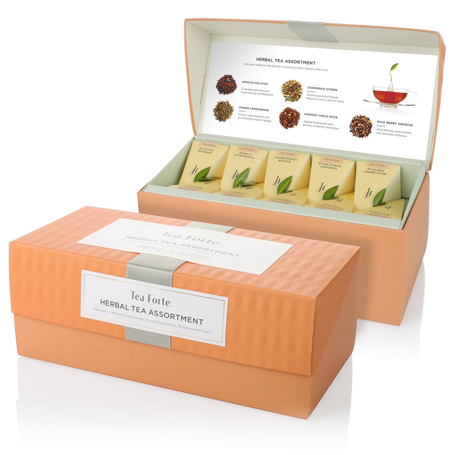 Tea Forte Presentation Box Sampler with 20 Handcrafted Pyramid Tea ...
