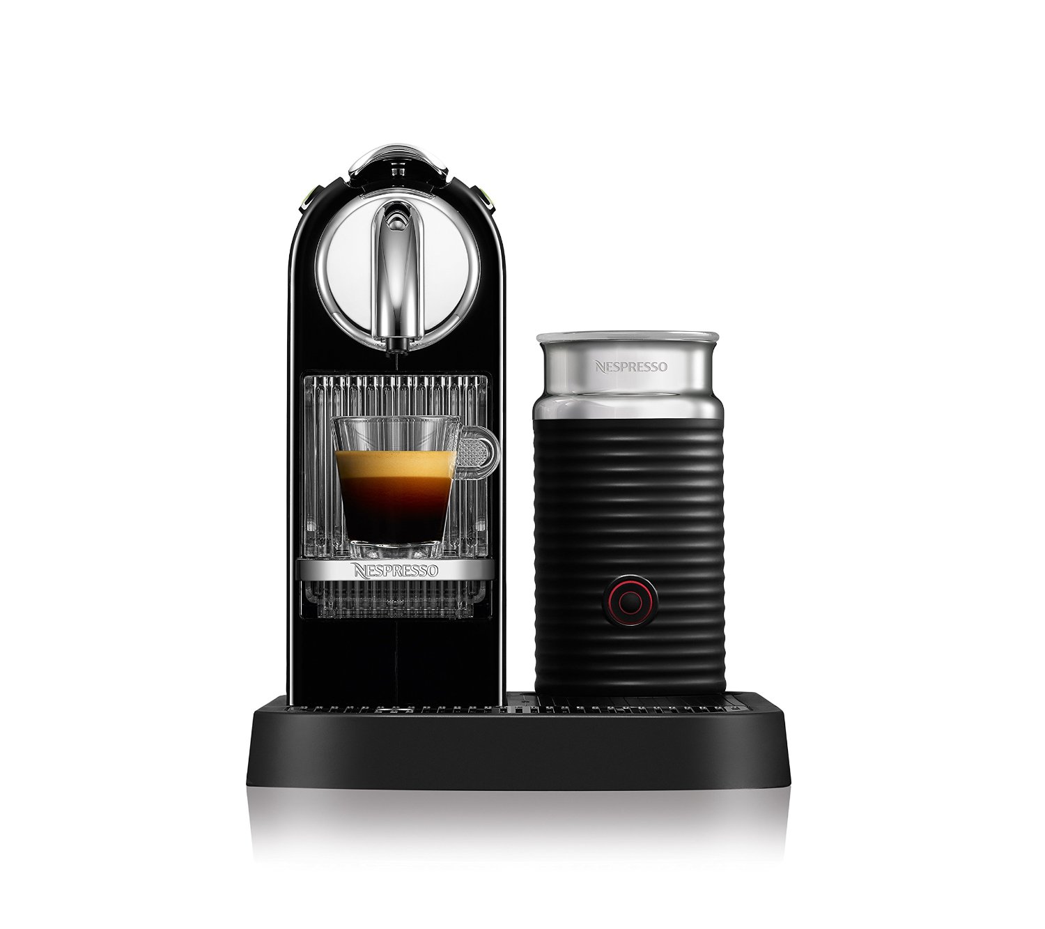 Nespresso D121-US4-BK-NE1 Espresso Maker with Aeroccino Milk Frother ...