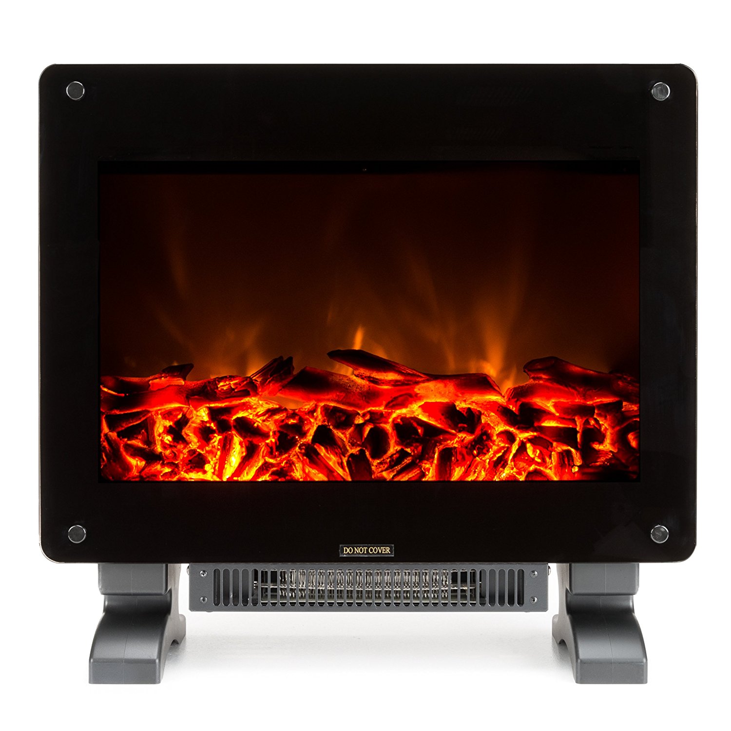 Marino Free Standing Electric Fireplace Stove - 19.5 Inch Black ...