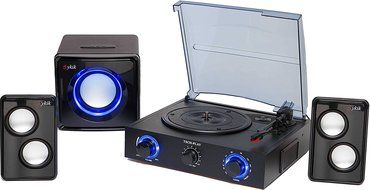 TechPlay TCP2-KIT BK, 3 Speed turntable with pitch control, powerful Bluetooth 2.1 speaker system with deep bass... N5