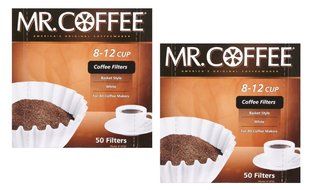 Mr. Coffee 8-12 cup Coffee Filters 50 pack ( 2 count - 100 total filters ) N3