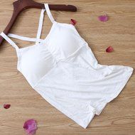 PHOTNO Women&#039;s Back Intersect Vest Top Condole Belt Sports Casual Tank Tops N11