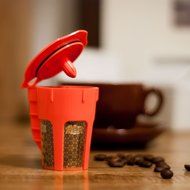 MaxBrew 24K Gold Reusable K-Carafe Filter for Keurig 2.0 - K-Cup Reusable 4-5 Cup Carafe Filter for Keurig 2.0