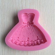 Pinkie Tm Strapless Dress with Wedding Gown Fondant Cake Resin Flower Mold Chocolate Clay Resin Mould Sugarcraft...
