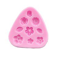 Bhbuy Small Flower Silicone Fondant Cake Mold Soap Chocolate Mould Clay Mould DIY Tool
