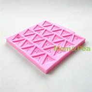 Mom&amp;pea 0602 Triangle Letters Shaped Silicone Mould for Fondant Cake Sugar Paste Cake Decoration 3d Cake Toppers... N3