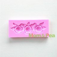 Mom&amp;pea 0639 Flower Shaped Silicone Mould for Fondant Cake Sugar Paste Cake Decoration 3d Cake Toppers Mold 10.2... N2