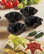 4 Lot 6&quot; Taco Salad Shell Bowl Maker Baking Mold Non Stick Pan Pot