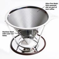 Pour Over Coffee Dripper - Stainless Steel Reusable Coffee Filter for the best Drip Coffee - Pour-over Coffee... N8