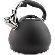 Kitchen Details 3.4L Whistling Tea Kettle made with Durable Stainless Steel, Black Matte