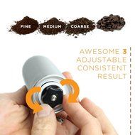 Swift Coffee Grinder | Premium Portable Stainless Steel Manual Coffee Grinder Mill with Adjustable Ceramic Burr...