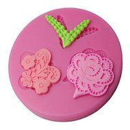 FOUR-C Silicone Mold Flower Cake Decorating Tools Color Pink N2