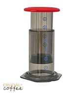 Travel Cap Lid / Brewing Grip Fits Aerobie Aeropress Coffee & Espresso Maker, Red Silicone Designed & Engineered... N2