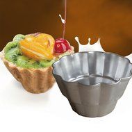 DUFUSTORE 1pcs Aluminum Flower Cake Muffin Chocolate Cupcake Bakeware Pan Mold Tool N2