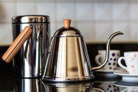 New Yoshikawa Cafe time Wood grip drip pot YOS-SH7090 from Japan N5