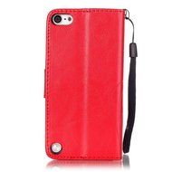 iPod touch 6 Case,iPod touch 5 Case,PHEZEN Beauty Luxury Bling Rhinestone Diamond Embossed Flower Butterfly PU... N46