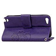 iPod touch 6 Case,iPod touch 5 Case,PHEZEN Beauty Luxury Bling Rhinestone Diamond Embossed Flower Butterfly PU... N53