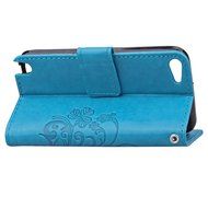 iPod touch 6 Case,iPod touch 5 Case,PHEZEN Beauty Luxury Bling Rhinestone Diamond Embossed Flower Butterfly PU... N56