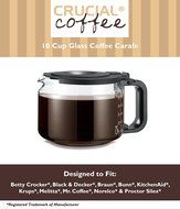 Universal Fit 10 Cup Glass Coffee Carafe, Fits Black &amp; Decker DCM 90WH, Braun Aromaster, Bunn A10, GRX, Mr. Coffee...