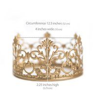Gold Crown Cake Topper, Vintage Crown, Small Gold Wedding Cake Top, Princess Cake, The Queen of Crowns N2