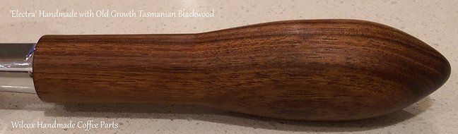 Fine Handmade Australian Native Hardwood 'Electra' Coffee Portafilter Handle (Tasmanian Blackwood, M12) N3