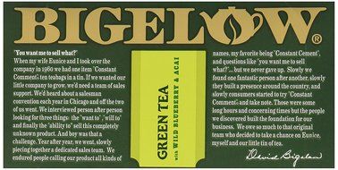 Bigelow Green Tea w/ Blueberry &amp; Acai Tea Bags - 20 ct N2