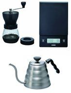 Hario V60 Series, 1.2 Liter Kettle, Scale &amp; Coffee Mill - A Complete Set for Coffee Brewing
