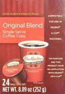 Tim Horton's Single Serve Coffee Cups, Original Blend, 24 Count N24