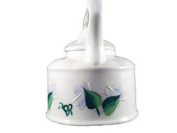 Hand-painted Small China Tea Kettle 4 Oz (Red Rosebuds) N2