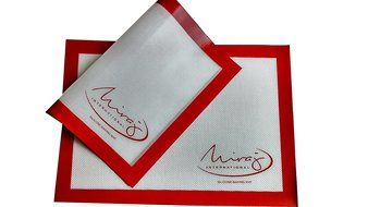 Miraj Non-Stick Silicone Baking Mat Set, 2 Pack (Size 16-1/2" X 11-5/8"), Professional Quality, Non Toxic &amp; FDA... N6