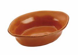 Rachael Ray Cucina Stoneware 2-Quart Oval Baker, Cranberry Red N7