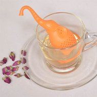 GOOTRADES Silicone Elephant Shaped Mug Cup Loose Leaf Herb Spice Filter Tea Infuser (Grey) N10