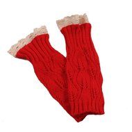 Morecome Fashion Women GirlHollow Out Lace Knitted Gloves (Black) N20