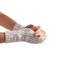 Morecome Fashion Women GirlHollow Out Lace Knitted Gloves (Black) N22