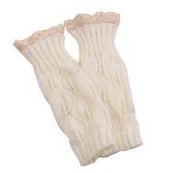 Morecome Fashion Women GirlHollow Out Lace Knitted Gloves (Black) N23