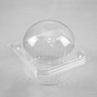 100/Pack Clear Small Cupcake Plastic Pod BPA-Free Containers Secure Closure Box