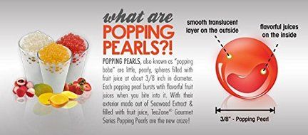 Popping Strawberry Boba 42 Ounces / 12+ Drinks Buddha Bubbles Boba N2
