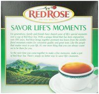 Red RoseTea Bags Naturally Decaffeinated Premium Blended, 48 ct