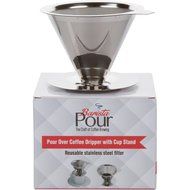 Paperless Pour Over Coffee Dripper - Stainless Steel Reusable Coffee Filter and Single Cup Coffee Maker with Cup... N2