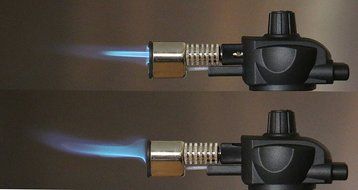 SMŌQ Afficio Culinary Butane Torch SMQ-090, Precise Flame Control (Silver) N4