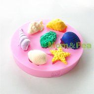 Mom&amp;pea 0633 Shells &amp; Snails Shaped Silicone Mould for Fondant Cake Sugar Paste Cake Decoration 3d Cake Toppers... N3