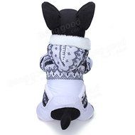 Pink Lizard Christmas Snowflake Pocket Pet Hoodie Jumpsuit Dog Cat Coat