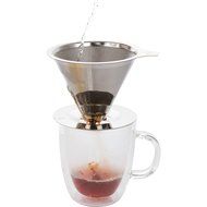 Paperless Pour Over Coffee Dripper - Stainless Steel Reusable Coffee Filter and Single Cup Coffee Maker with Cup... N4