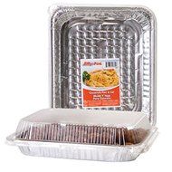 Taras Gifts Party &amp; Catering Supplies - Jiffy-Foil Casserole Pans with Lids, 11&frac34;x9⅜" (12)