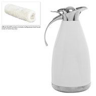 2.0L White Stainless Steel Double Wall Vacuum Insulated Thermal Carafe / Hot Coffee &amp; Tea Serving Pitcher