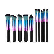 Mikey Store Cosmetic Makeup Brush Makeup Brush Eyeshadow Brush (10pc Black) N9