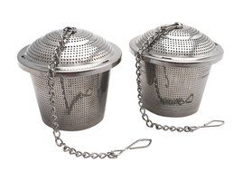 Loose Leaf Tea Strainer Steeper Infuser (Set of two). Food Grade Stainless Steel N5