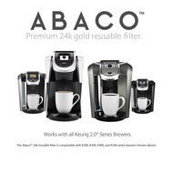 ABACO 24K Gold Reusable K-Cup Coffee Filter(Single Cup) for Keurig 1.0/2.0 Series Brewers