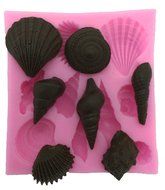 Okallo Products Silicone Seashell Mold for Chocolates, Candy, Baking, and More Sea Shells N2