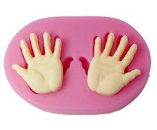 FOUR-C Fondant Cake Molds Baby Hands Cupcake Top Decorating Tools Color Pink N2